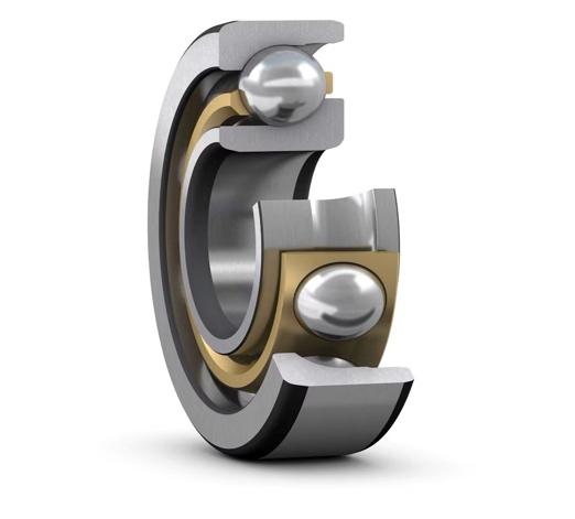 Single-row bearing cutaway image